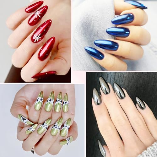 DRMODE 24-Color Mirror & Holographic Chrome Nail Powder Kit for Nail Art