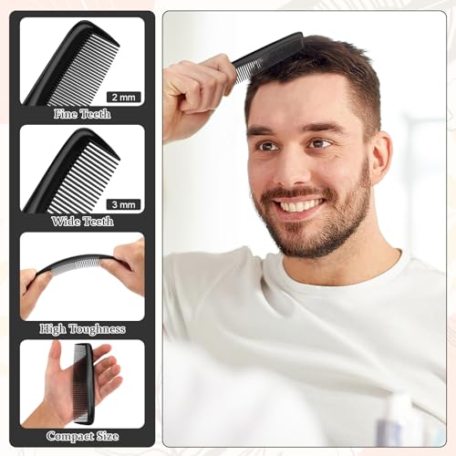 60 Pack Bulk Hair Brushes and Combs Set | Individually Wrapped for Donations & Travel