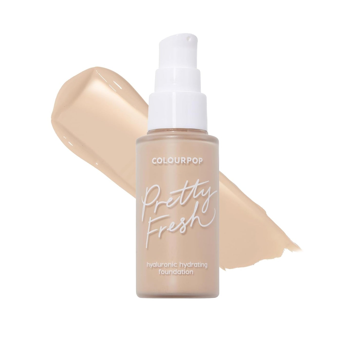 ColourPop Pretty Fresh Liquid Foundation - Hydrating Medium Coverage Foundation with Hyaluronic Acid & Coconut Water | Medium 80W (1 oz)