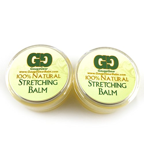 Twin Pack Ear Stretching Balm with Jojoba & Natural Oils - Piercing Aftercare Salve