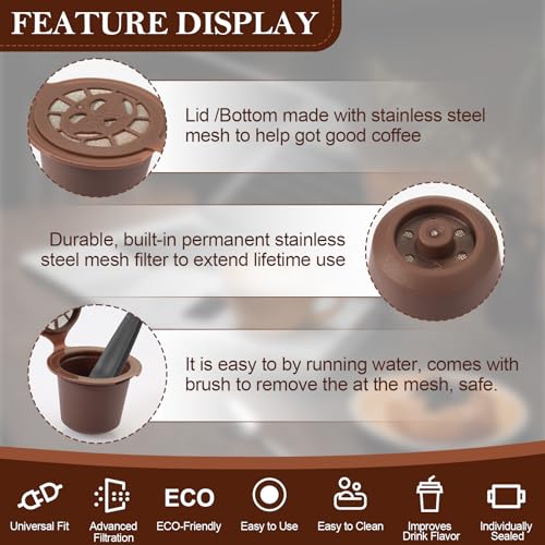 Reusable Coffee Pods for Nespresso OriginalLine - 6 Pack