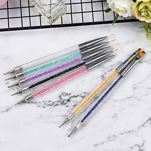 Mcduyant Nail Art Brush Set for Gel, Resin & Dotting Design - 8 Pcs