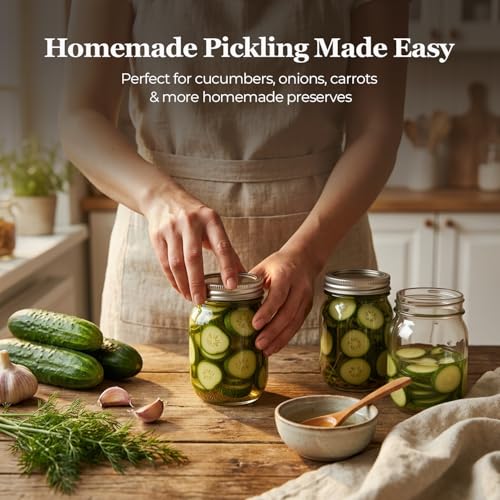 ComSaf 16 oz Mason Jars with Lids - 3 Pack Canning Jars