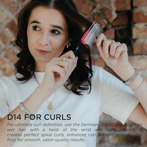Denman D14 Mini Styling Brush - 5-Row Brush for Curly & Short Hair