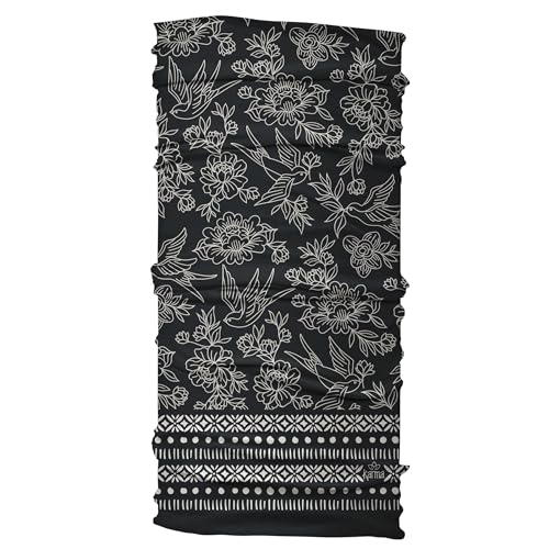 Karma Wide Fabric Headband for Women - Black & White Stretchy Scarf