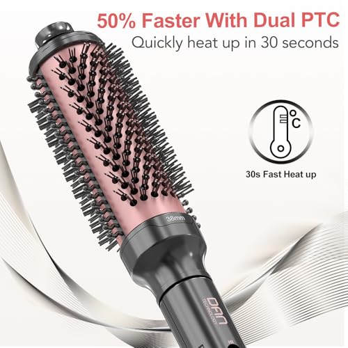 1.5 Inch Black Thermal Brush - Dual Voltage Heated Curling Brush
