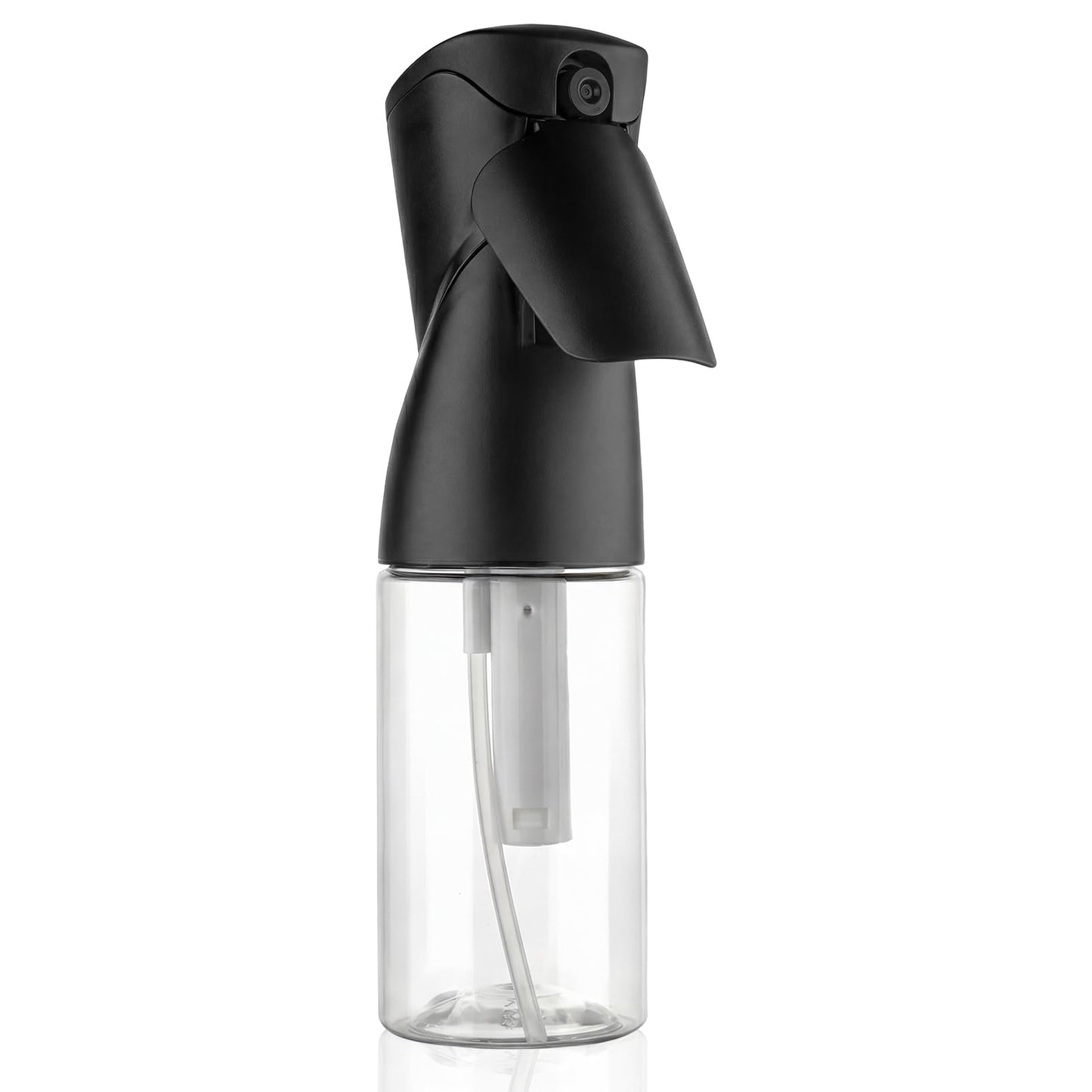 iwreaiy 1 Pack 8.5oz Continuous Spray Bottle for Hair Styling & Plants - Fine Mist Sprayer Refillable Empty Water Dispenser for Cleaning, Ironing, Watercolor & Pet Care - Black