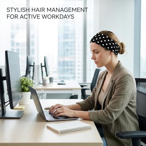 8-Piece Striped & Polka Dot Headbands Set - Comfortable Hair Accessories