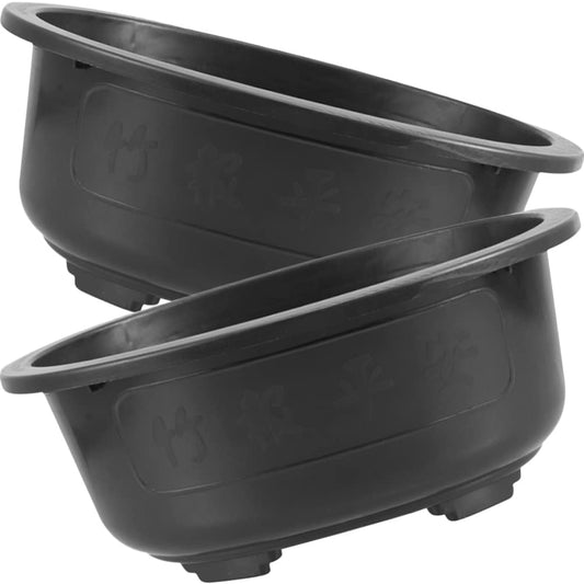 Angoily 2Pcs Bonsai Training Pot 17" Plastic Bonsai Pot with Drainage Hole Oval Planter for Desktop Decoration Nursery Garden Balcony