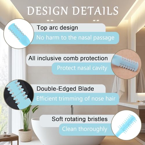 5Pcs 2-in-1 Nose Hair Trimmer for Men Women: 2026 New Portable Double Sided 360¡Æ Rotating Nasal Hair Cutter for Women Home Travel (Multicolor)