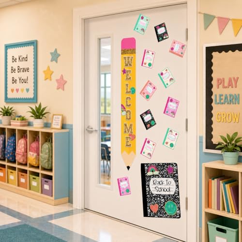 Back to School Door Decorations Kit - Boho Welcome Decals