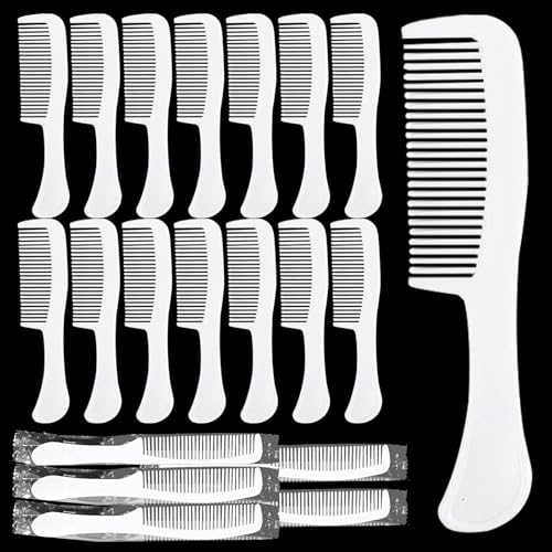 Merkaunis 100-Pack Disposable Hair Combs, Individually Wrapped Plastic Combs