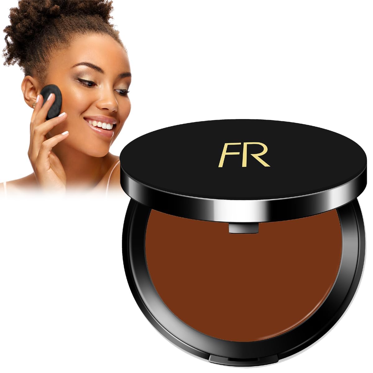 Cream To Powder Foundation - Full Coverage for Deeper Skin Tones | Long Lasting Matte Finish, 0.30 oz