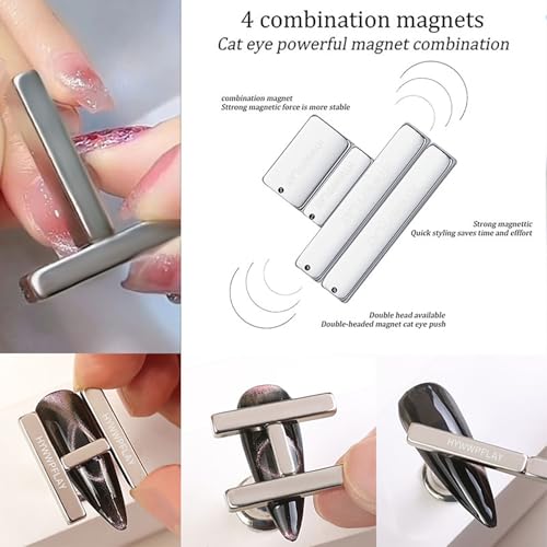 5-Piece Cat Eye Nail Magnet Kit for Stunning Nail Art Designs