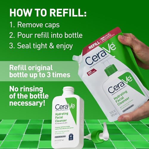 CeraVe Hydrating Cleanser with Hyaluronic Acid, 16oz Refill