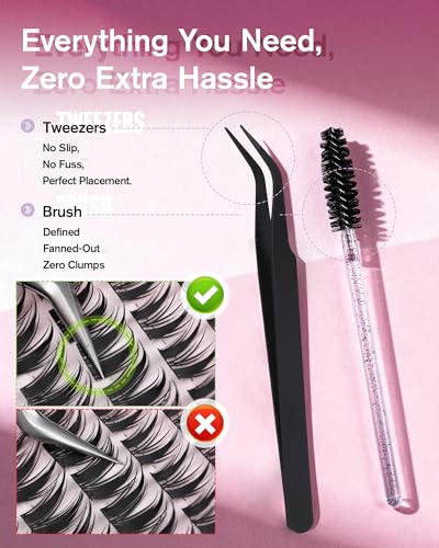 EYDEVRO Manga Bunny Lash Clusters Kit M - Wet Look False Eyelashes