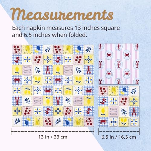 Confettiville Decorative Floral Paper Napkins - 50 Sheets, 3-Ply, 6.5"