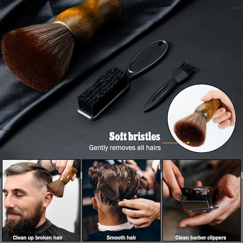 SALONSILK 13-Piece Professional Barber Comb and Neck Duster Set