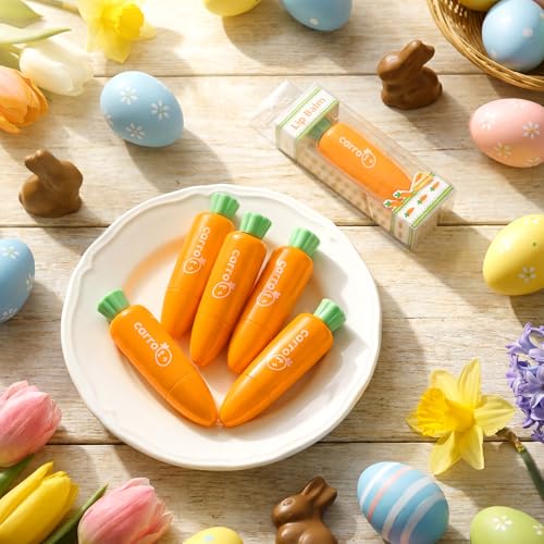 Dansib 6-Piece Carrot Lip Balm Set - Red Velvet Carrot Cake Moisturizing Care