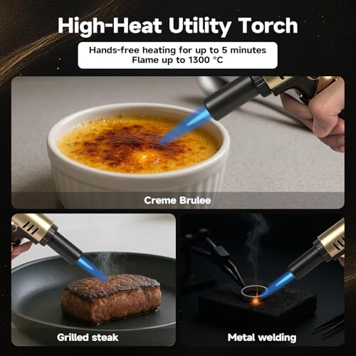 Navpeak Refillable Butane Torch Lighter with Adjustable Flame