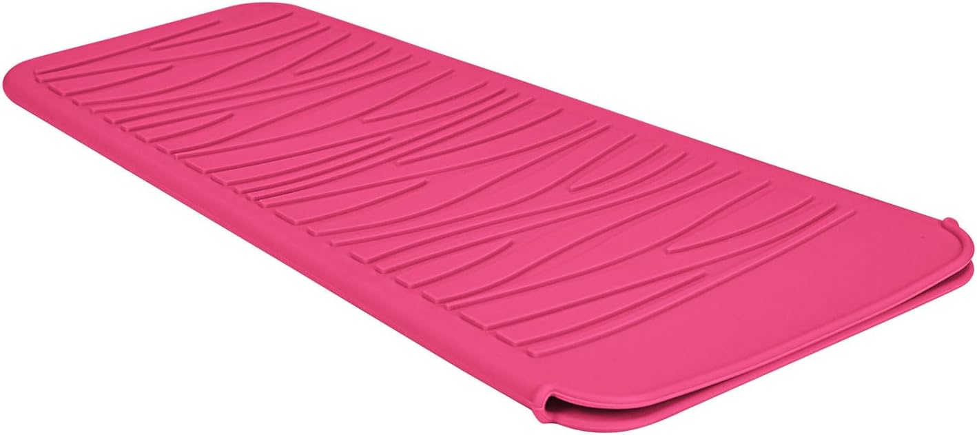 Silicone Heat Resistant Mat for Hair Styling Tools - Grey Flat Pouch | 11 x 5.3 Inches, 480°F