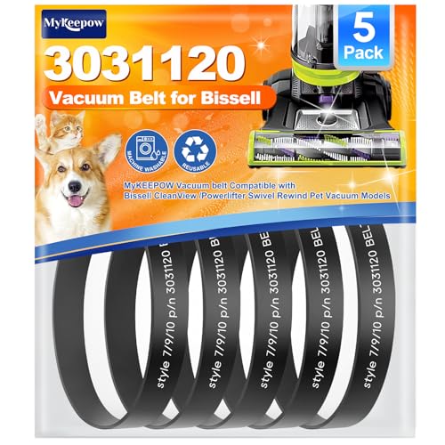 Bissell Vacuum Belts Compatible with Model 2252 - 5 Pack