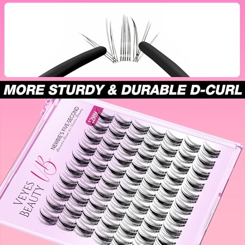VEYESBEAUTY Manga Lash Clusters 12mm - DIY Individual Eyelash Extensions