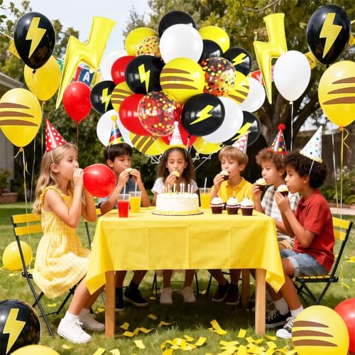 39-Piece Cartoon Themed Balloon Kit - Red, Black & Yellow