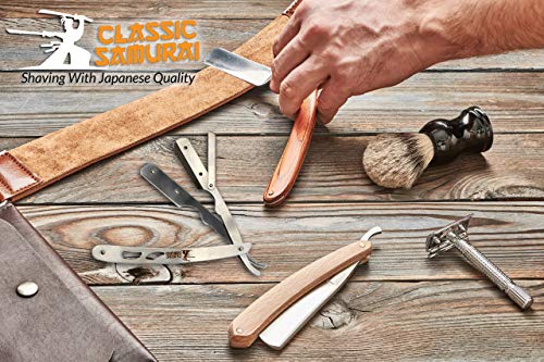 Classic Samurai CS-102 Stainless Steel Straight Edge Razor Kit with 100 Blades