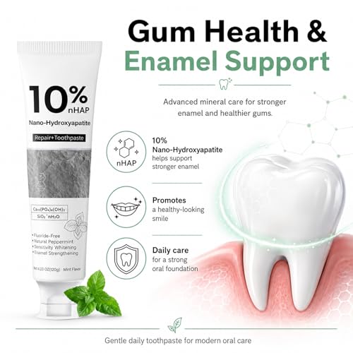 Fluoride-Free Nano-Hydroxyapatite Toothpaste for Enamel Repair - 4.23oz