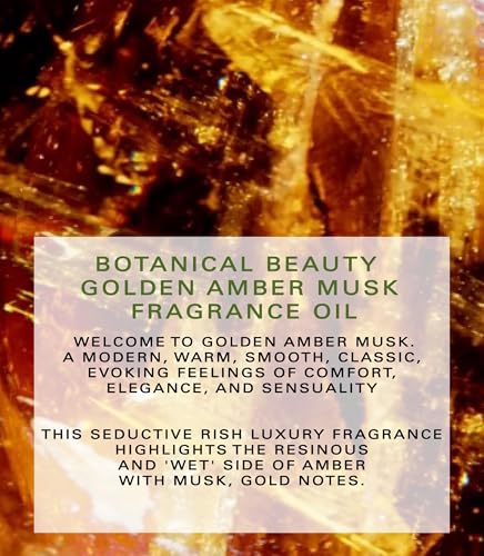 Golden Amber Musk Fragrance Oil Roll-On 0.33 Fl Oz | Vegan & Long-Lasting