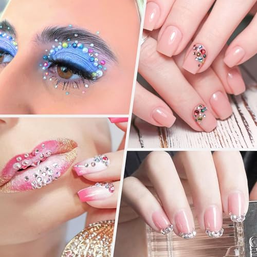 RAZET 40 Colors 3mm Jelly Rhinestones Bedazzling Kit for DIY Crafts & Nail Art