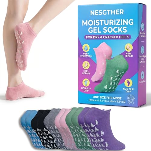 Moisturizing Socks 3-Pack - Pink, Blue & Purple for Foot Care