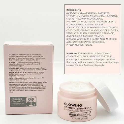 Global Beauty Care Glowing Vitamin C Skin Cream - Radiant Face