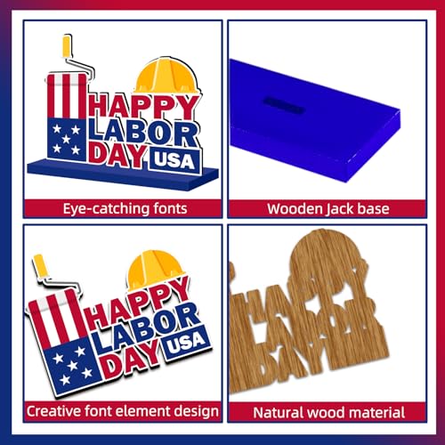 Labor Day Wooden Table Centerpieces - Patriotic Party Decorations