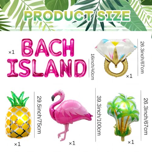 Bach Island Balloon Banner Set - Flamingo & Pineapple Decor for Bachelorette Parties