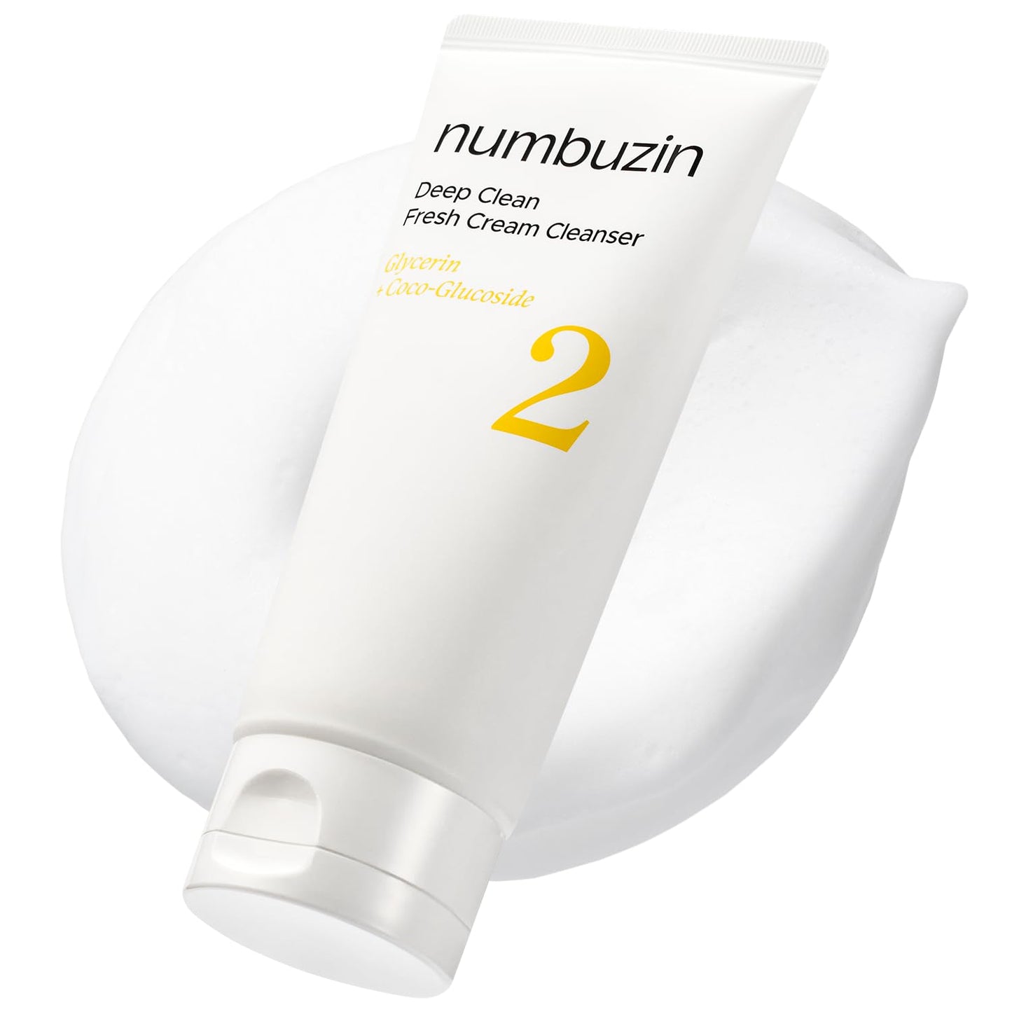 Numbuzin No.2 Cleansing Foam - Deep Clean Cream Cleanser for Blackheads & Excess Oil | 4.05 fl. oz.