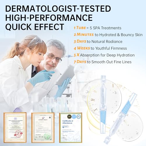 5% Hyaluronic Acid Serum Vials - Anti-Aging Face Treatment (60 Pack)