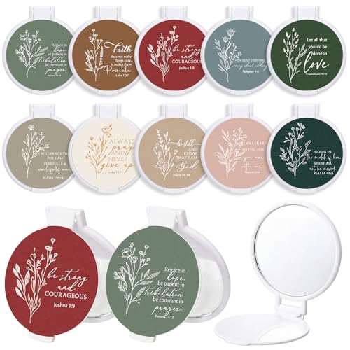 30 Pcs Christian Compact Mirrors for Women - Classic Bible Version, Portable & Inspirational Gift