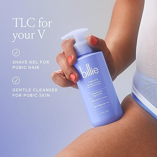 Billie V Smooth Shave Gel for Women - Fragrance Free, 6.5 Fl Oz