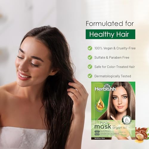 Herbishh Argan Oil Hair Mask - Deep Conditioning for Dry Hair 25g