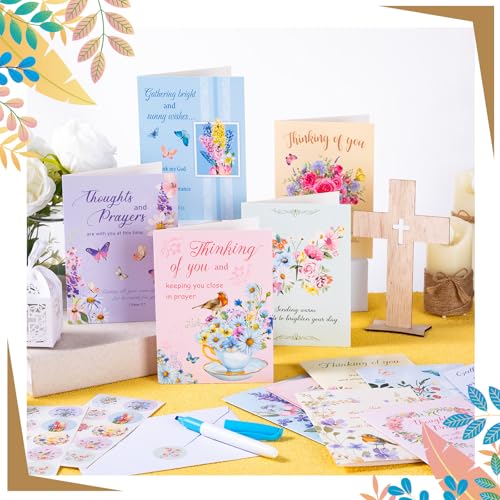 Motiskyy 24 Pack Religious Thinking of You Cards with Envelopes