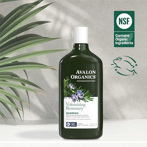 Avalon Organics Volumizing Rosemary Shampoo for Fine Hair, 11 oz