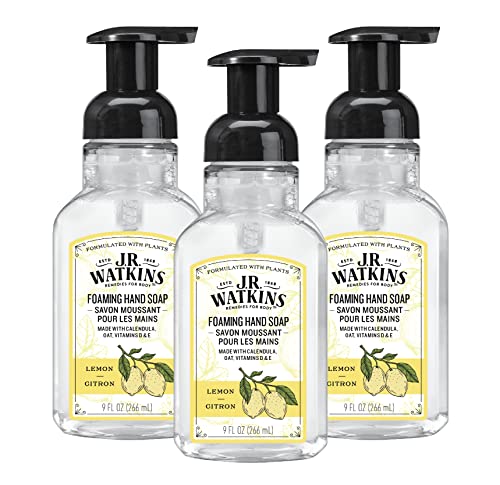 J.R. Watkins Moisturizing Foam Hand Soap Dispenser - Lemon, 3 Pack