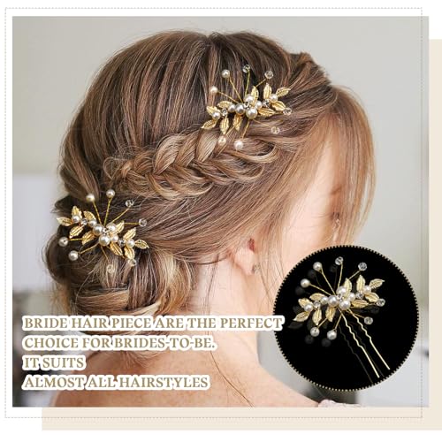 Bridal Hair Vine & Crystal Pins – 40-Inch Pearl Wedding Headpiece