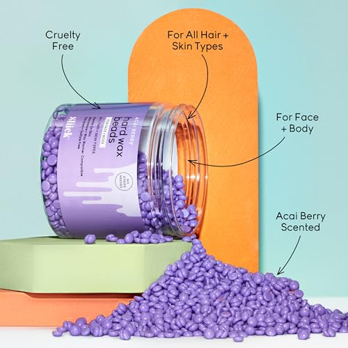 Sliick Hard Wax Beads for Sensitive Skin - Acai Berry, 8 oz