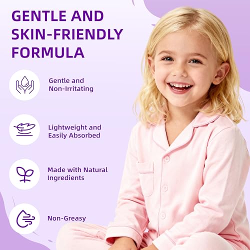 Lavender Magnesium Lotion for Kids - Non-Greasy Body Cream, 4 oz
