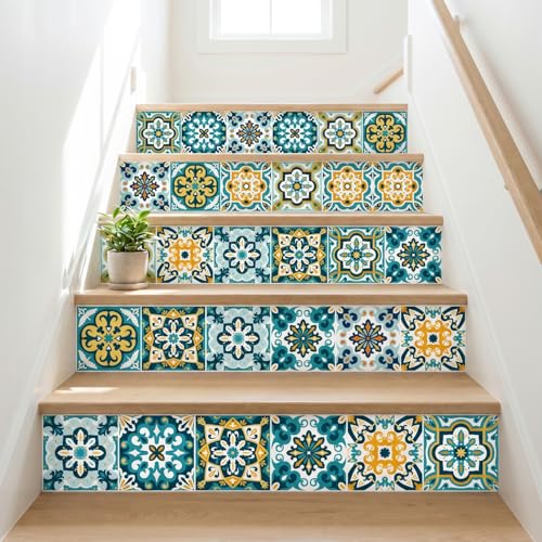 30 Pcs Floral Peel and Stick Tile Stickers - Waterproof Decor