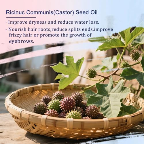 Organic Castor Oil with Rose Quartz Roller Ball - 1.7oz Moisturizer