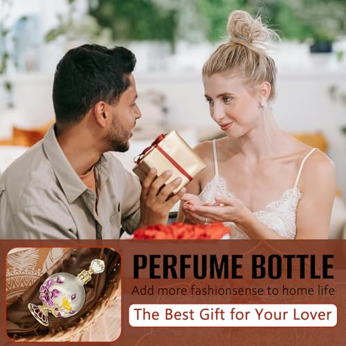 Joyeee 30ml Vintage Glass Perfume Bottle - Antique Refillable Travel Vial